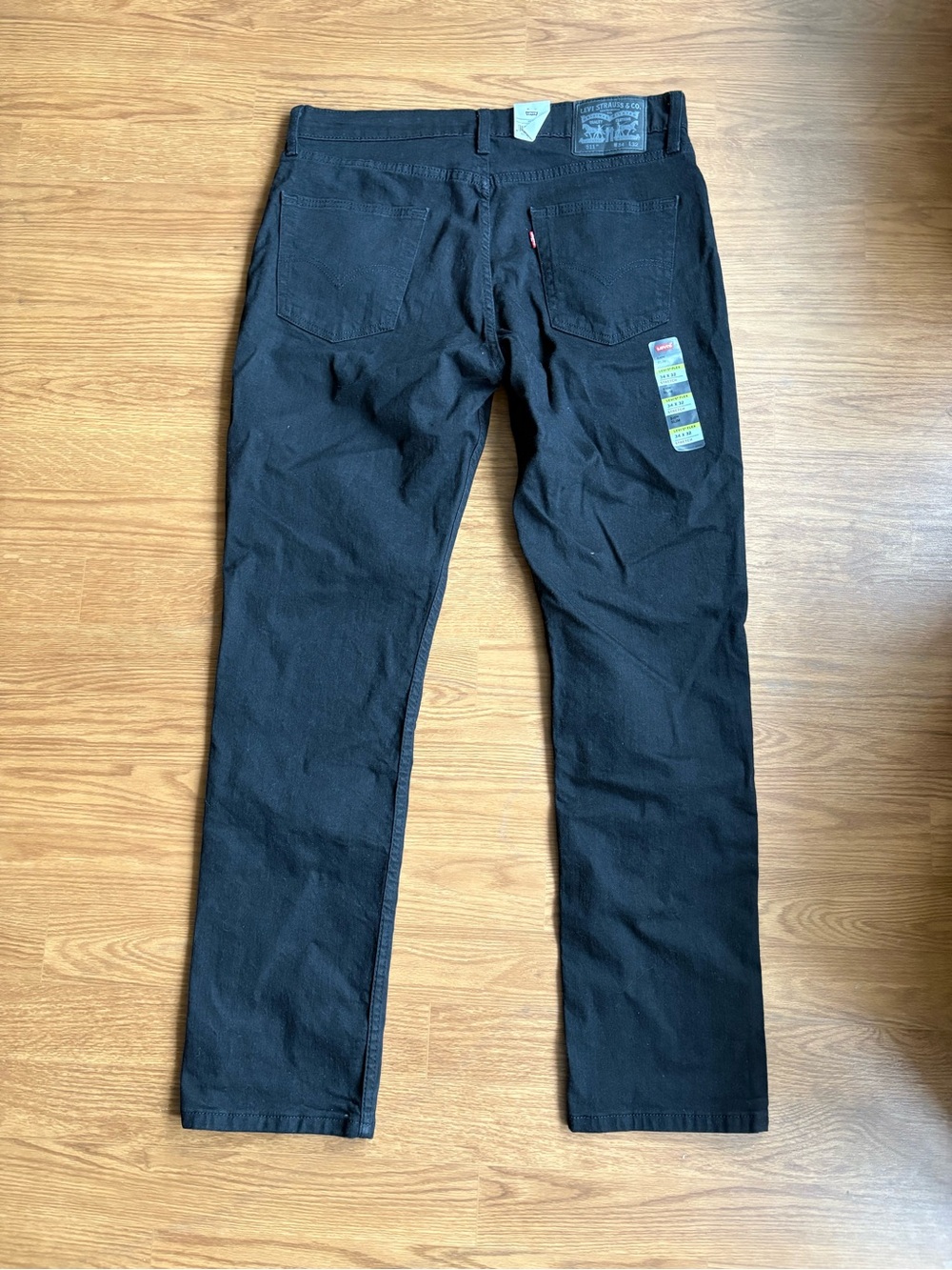 NEW Levi’s 511 Stretch Slim Fit Men's 34x32 Black Jeans Dark Wash Flex Denim NWT